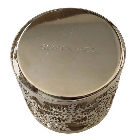 Bath & Body Works Salted Caramel Candle w Snowflake Sleeve Slatkin & Co 4 oz NEW - Picture 3 of 9